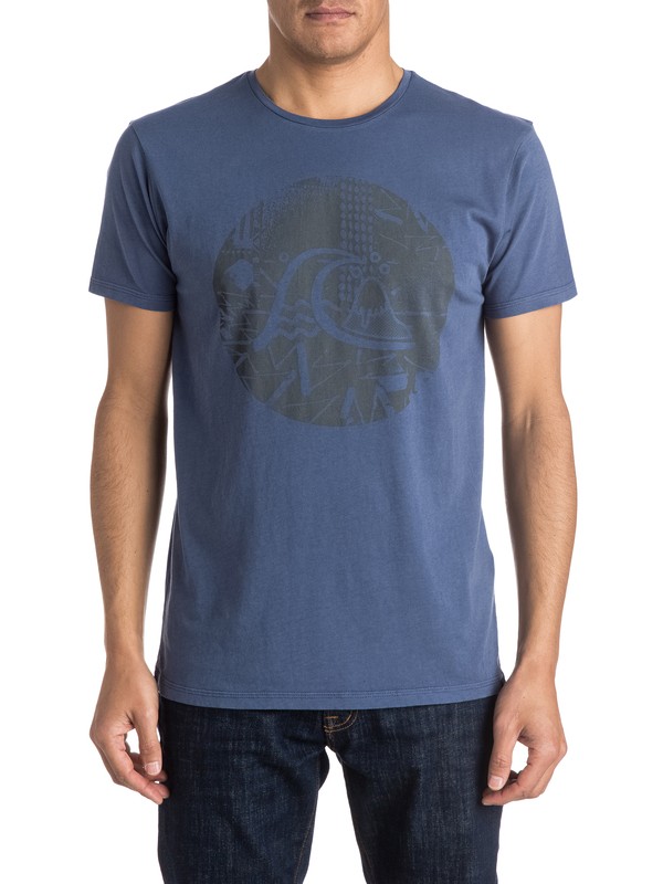 quiksilver, Labyrinth Logo - Tee-Shirt, NIGHTSHADOW BLUE (bpt0) 0 Labyrinth Logo - Tee-Shirt EQYZT03973 Quiksilver