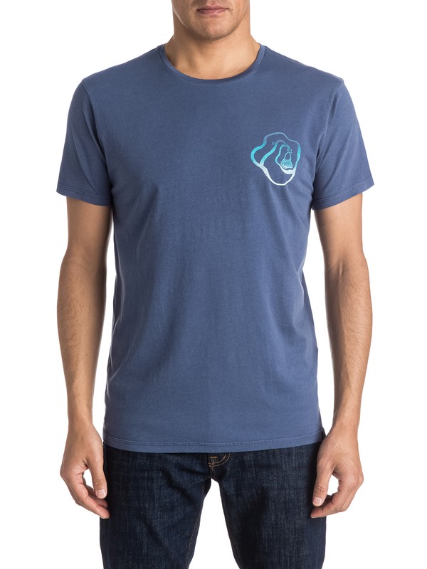 quiksilver, Warped Logo - Tee-Shirt, NIGHTSHADOW BLUE (bpt0) 0 Warped Logo - Tee-Shirt EQYZT03975 Quiksilver