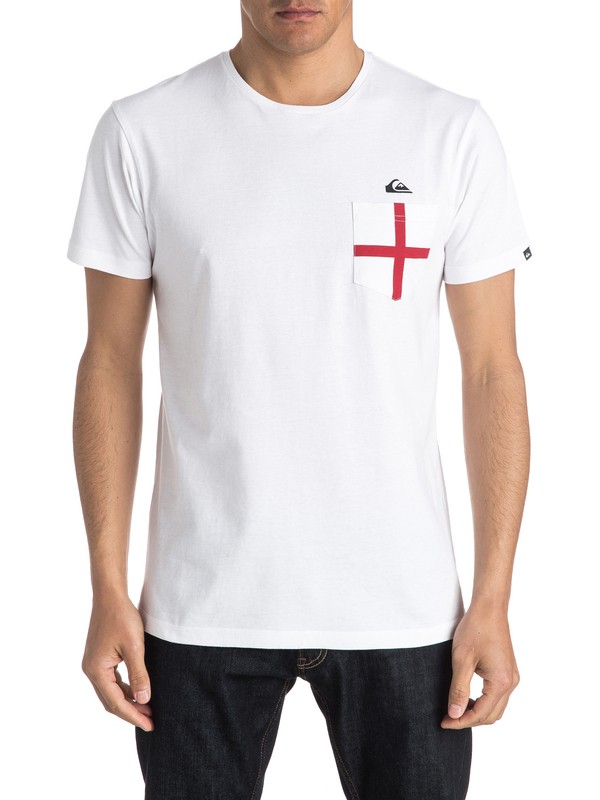 quiksilver, English Team - Tee-shirt, WHITE (wbb0) 0 English Team - Tee-shirt EQYZT04195 Quiksilver