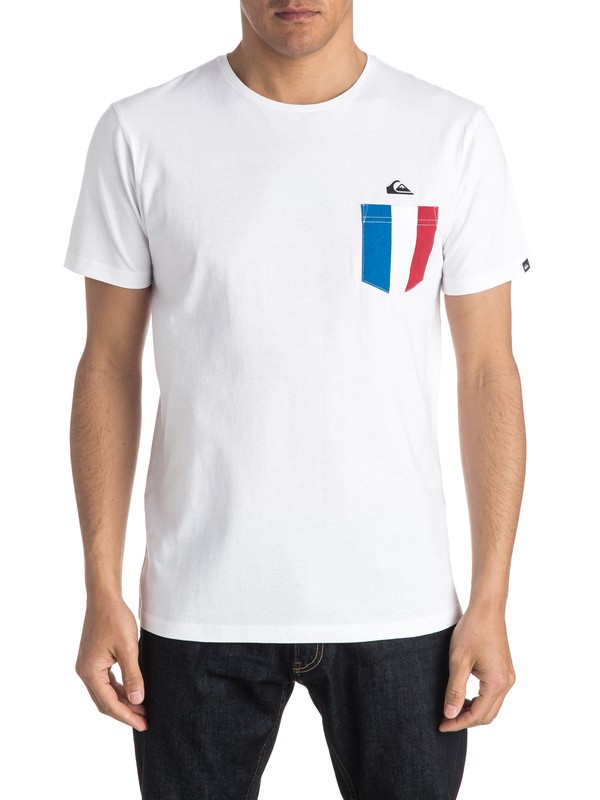 quiksilver, French Team - Tee-shirt, WHITE (wbb0) 0 French Team - Tee-shirt EQYZT04196 Quiksilver