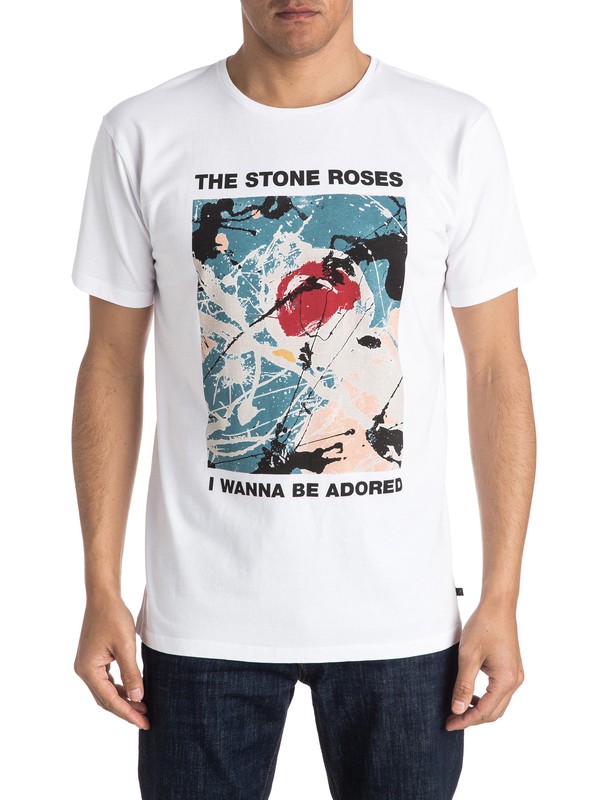 quiksilver, Stone Roses Adored - Tee-Shirt, WHITE (wbb0) 0 Stone Roses Adored - Tee-Shirt EQYZT04207 Quiksilver
