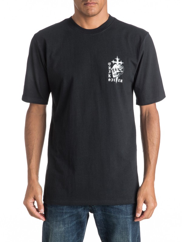 quiksilver, Skull Cross - Tee-Shirt, BLACK (kvj0) 0 Skull Cross - Tee-Shirt EQYZT04277 Quiksilver