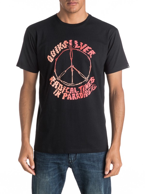 quiksilver, Classic Peace Skull - Tee-Shirt, BLACK (kvj0) 0 Classic Peace Skull - Tee-Shirt EQYZT04304 Quiksilver