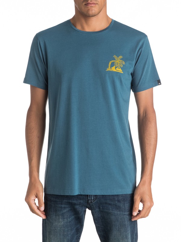 quiksilver, Garment Dye Never Dies - Tee-Shirt, INDIAN TEAL (bqk0) 0 Garment Dye Never Dies - Tee-Shirt EQYZT04322 Quiksilver