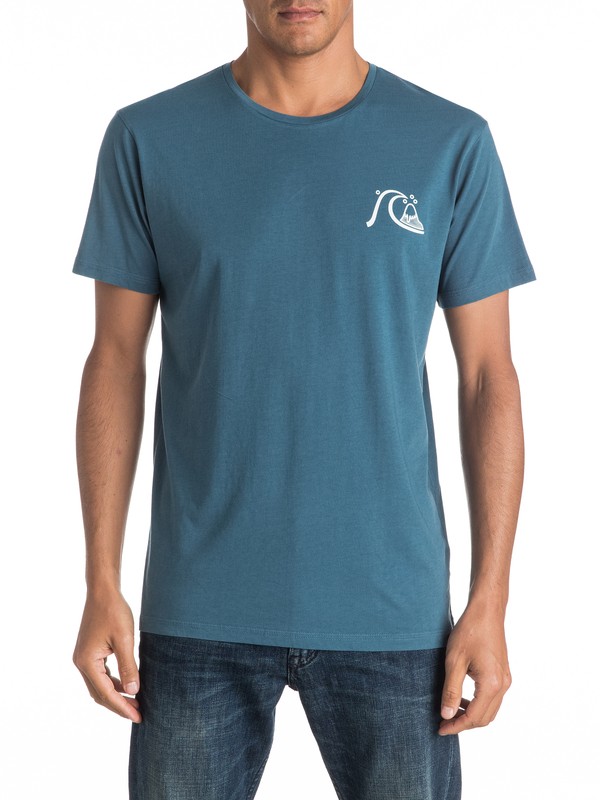 quiksilver, Garment Dye Mellow Dingo - Tee-Shirt, INDIAN TEAL (bqk0) 0 Garment Dye Mellow Dingo - Tee-Shirt EQYZT04332 Quiksilver