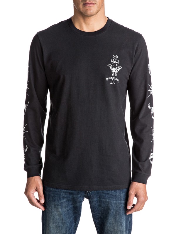 quiksilver, Devils Web Long Sleeve Tee, BLACK (kvj0) 0 Devils Web Long Sleeve Tee EQYZT04372 Quiksilver