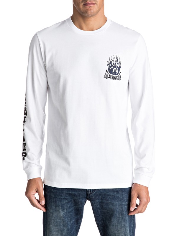 quiksilver, Hot Deals Long Sleeve Tee, WHITE (wbb0) 0 Hot Deals Long Sleeve Tee EQYZT04376 Quiksilver