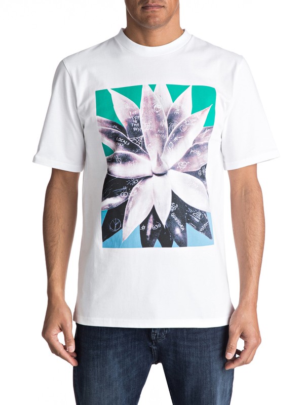 quiksilver, Resin Wars - Maglietta da Uomo, WHITE (wbb0) 0 Resin Wars - Maglietta da Uomo White EQYZT04473 Quiksilver