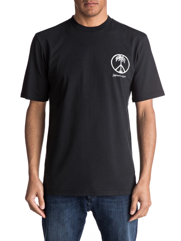 quiksilver, Peace On The Beach Tee, BLACK (kvj0) 0 Peace On The Beach Tee Black EQYZT04475 Quiksilver