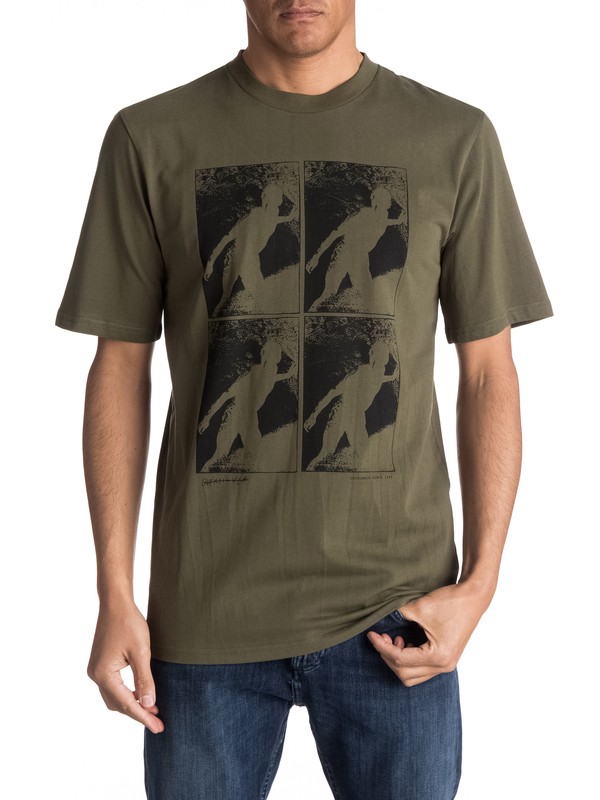 quiksilver, Topanga Trippin - Maglietta da Uomo, OLIVE NIGHT (crh0) 0 Topanga Trippin - Maglietta da Uomo EQYZT04477 Quiksilver