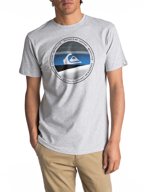 quiksilver, Classic Last Tree - Maglietta da Uomo, ATHLETIC HEATHER (sgrh) 0 Classic Last Tree - Maglietta da Uomo Gray EQYZT04498 Quiksilver
