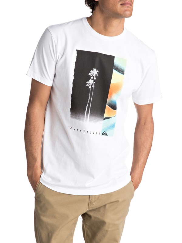 quiksilver, Classic Meridian - Maglietta da Uomo, WHITE (wbb0) 0 Classic Meridian - Maglietta da Uomo White EQYZT04510 Quiksilver