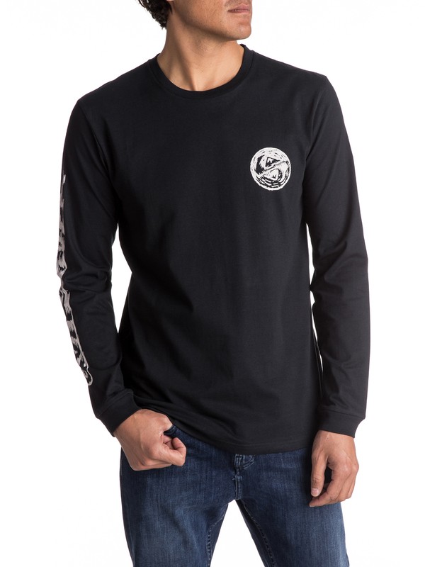 quiksilver, Bad Vision - T Shirt à manches longues pour Homme, BLACK (kvj0) 0 Bad Vision - T Shirt à manches longues pour Homme EQYZT04517 Quiksilver