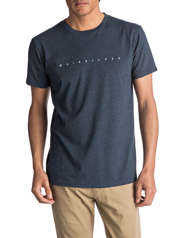 quiksilver, Premium East Clean Turn - T Shirt col rond, DARK DENIM HEATHER (brqh) 0 Premium East Clean Turn - T Shirt col rond EQYZT04542 Quiksilver