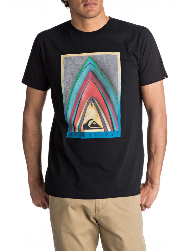 quiksilver, Premium East Stacked - T Shirt col rond, BLACK (kvj0) 0 Premium East Stacked - T Shirt col rond EQYZT04544 Quiksilver