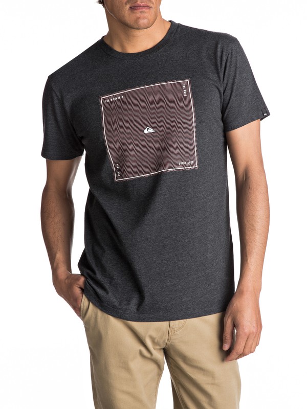 quiksilver, Premium Heat Waves - T Shirt col rond, CHARCOAL HEATHER (ktah) 0 Premium Heat Waves - T Shirt col rond EQYZT04546 Quiksilver