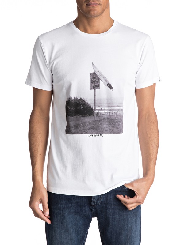 quiksilver, Premium East Smashed - T Shirt col rond, WHITE (wbb0) 0 Premium East Smashed - T Shirt col rond Blanc EQYZT04548 Quiksilver