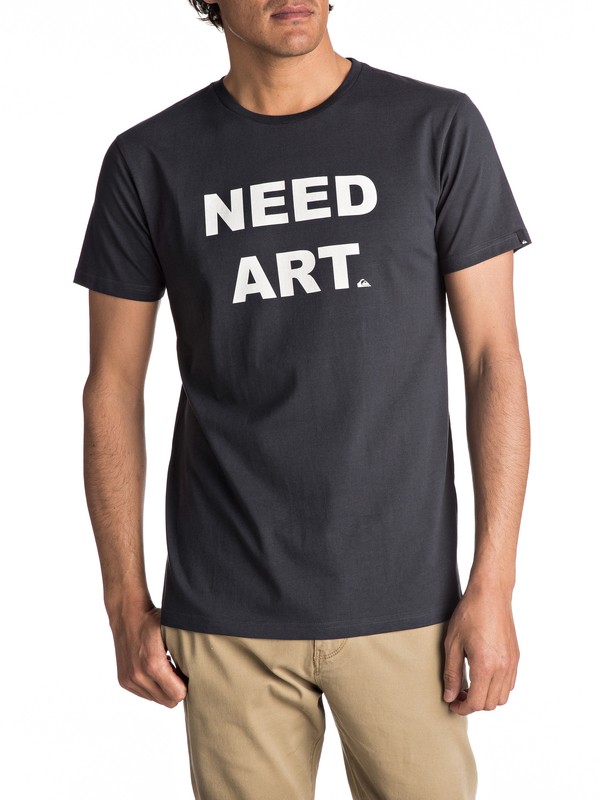 quiksilver, Sust East Need Art - T Shirt pour Homme, TARMAC (kta0) 0 Sust East Need Art - T Shirt pour Homme EQYZT04551 Quiksilver
