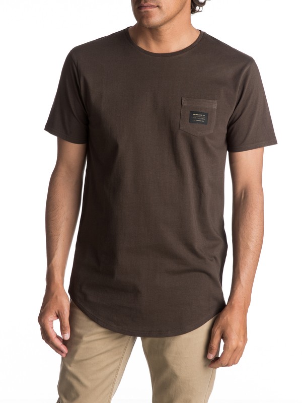 quiksilver, Scallop East Woven Tee, CHOCOLATE BROWN (csd0) 0 Scallop East Woven Tee EQYZT04555 Quiksilver