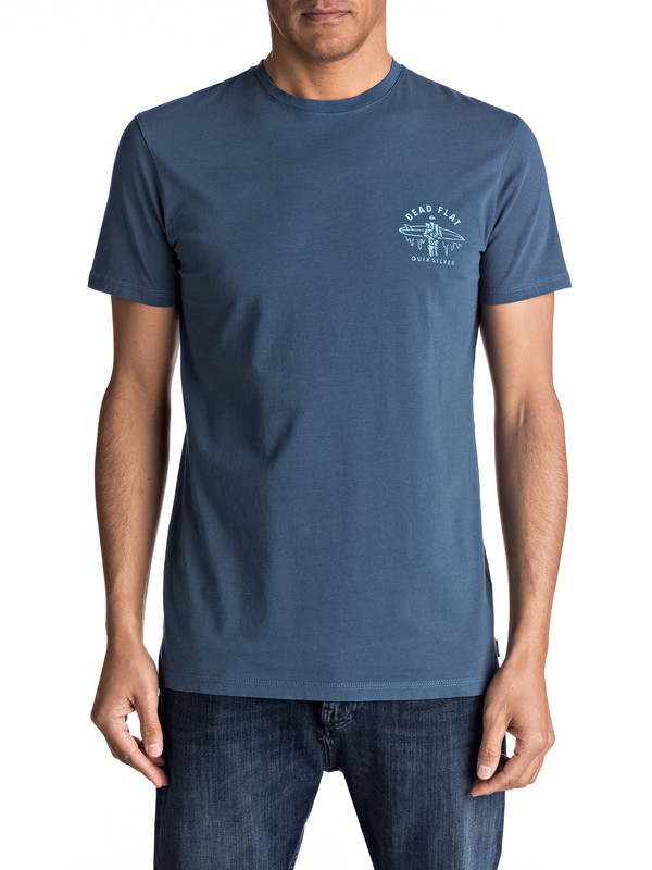 quiksilver, Garment Dye Dead Flat - Tee-Shirt pour Homme, DARK DENIM (brq0) 0 Garment Dye Dead Flat - Tee-Shirt pour Homme EQYZT04556 Quiksilver