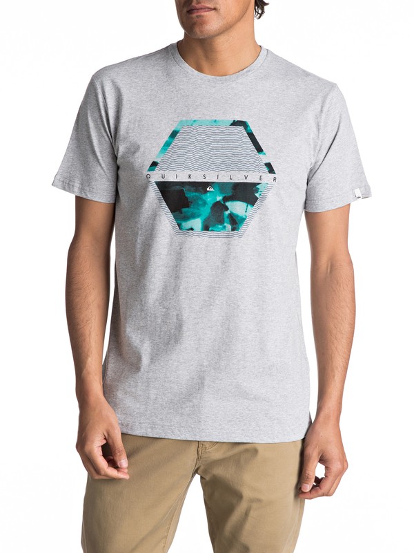 quiksilver, Classic Comfort Place - Maglietta da Uomo, ATHLETIC HEATHER (sgrh) 0 Classic Comfort Place - Maglietta da Uomo Gray EQYZT04563 Quiksilver
