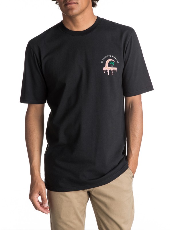 quiksilver, Men's Dead Flowers Tee, BLACK (kvj0) 0 Men's Dead Flowers Tee EQYZT04590 Quiksilver