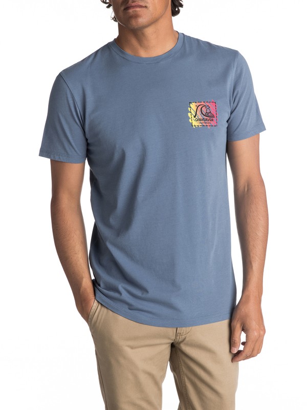 quiksilver, Men's Neon Scratch Tee, MOONLIGHT BLUE (bmp0) 0 Men's Neon Scratch Tee EQYZT04595 Quiksilver
