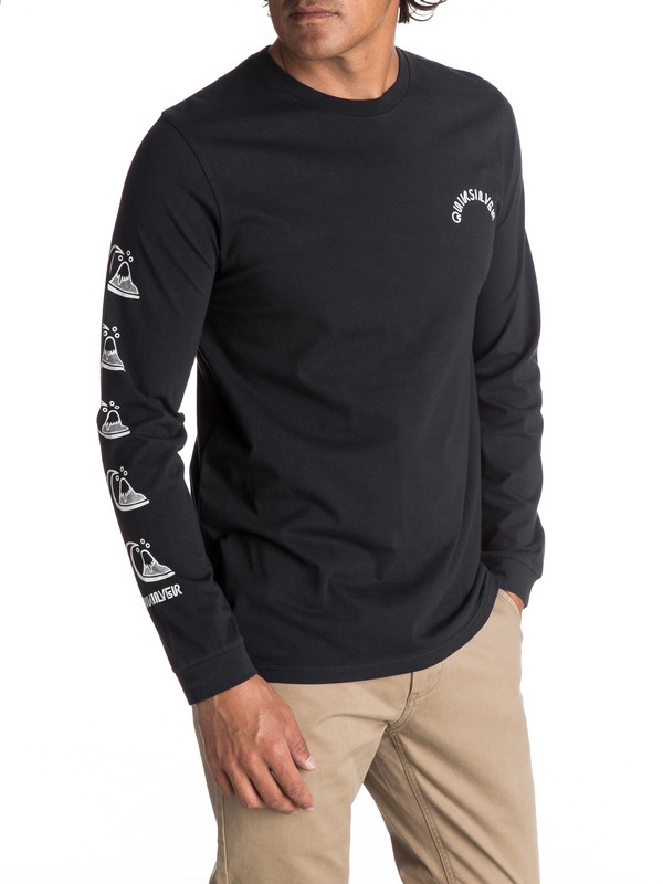 quiksilver, Men's Quik Stack Long Sleeve Tee, BLACK (kvj0) 0 Men's Quik Stack Long Sleeve Tee Black EQYZT04600 Quiksilver