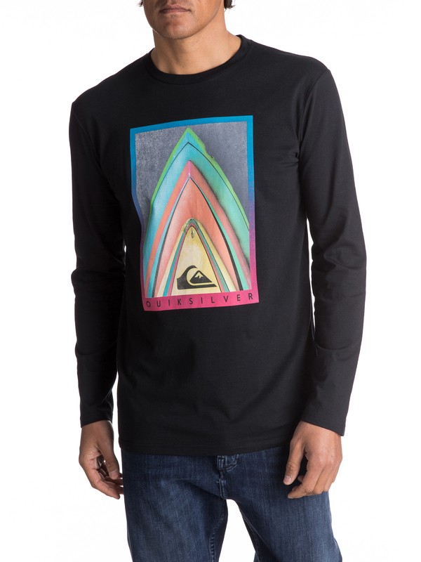 quiksilver, Classic Stacked - T Shirt à manches longues pour Homme, BLACK (kvj0) 0 Classic Stacked - T Shirt à manches longues pour Homme EQYZT04603 Quiksilver