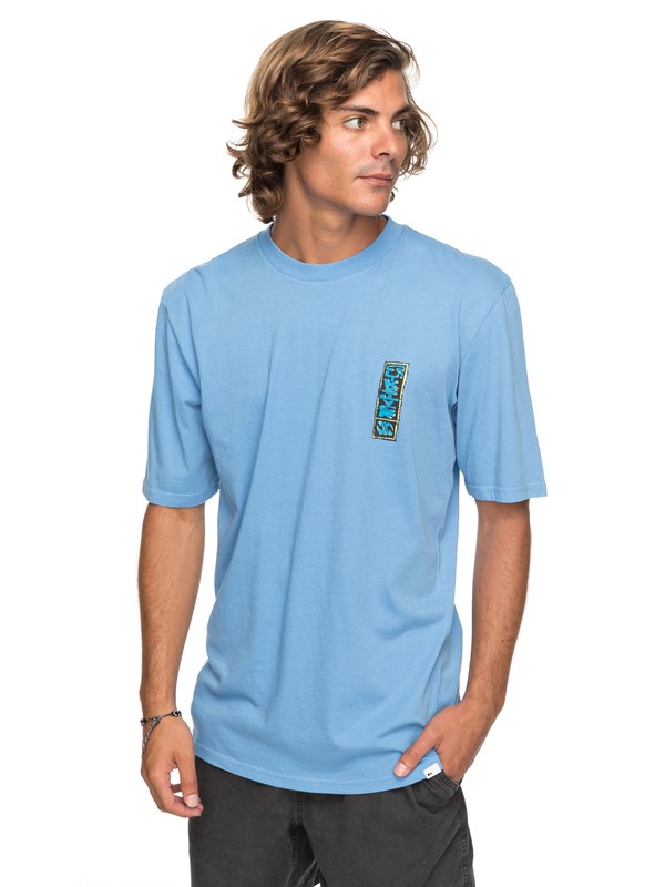 quiksilver, Framers Up Tee, SILVER LAKE BLUE (bjq0) 0 Framers Up Tee EQYZT04737 Quiksilver