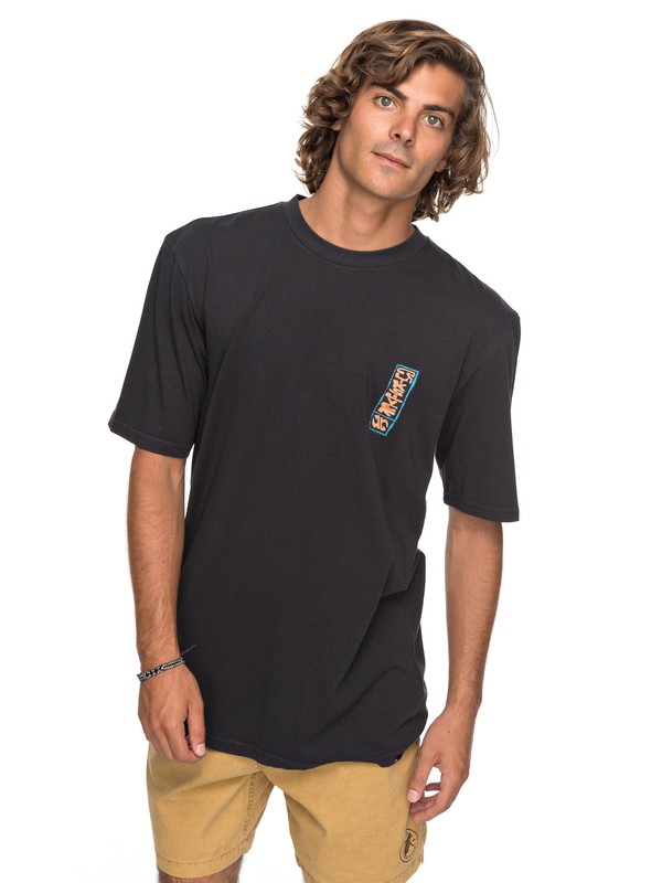 quiksilver, Framers Up - T Shirt col rond, TARMAC (kta0) 0 Framers Up - T Shirt col rond Noir EQYZT04737 Quiksilver