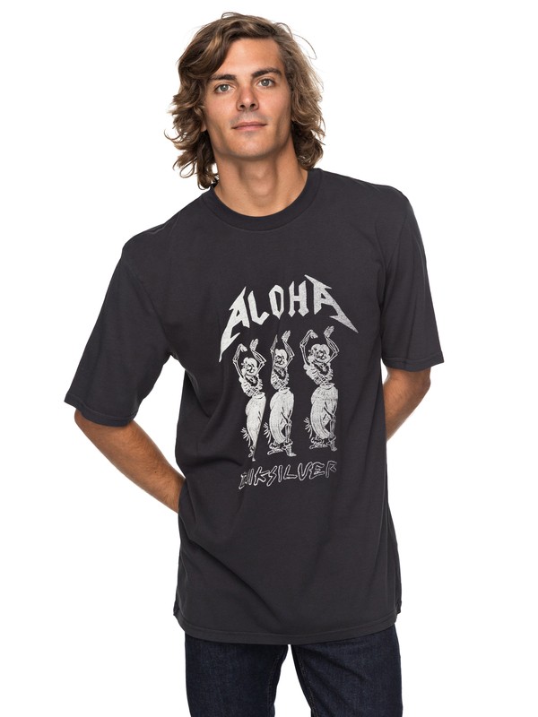 quiksilver, Peach Buzz - Camiseta para Hombre, TARMAC (kta0) 0 Peach Buzz - Camiseta para Hombre Negro EQYZT04739 Quiksilver