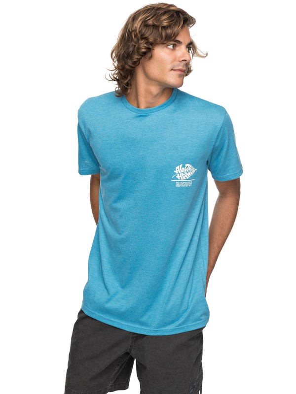 quiksilver, Heather Original Taro - T Shirt col rond pour Homme, MALIBU HEATHER (bmah) 0 Heather Original Taro - T Shirt col rond pour Homme EQYZT04742 Quiksilver