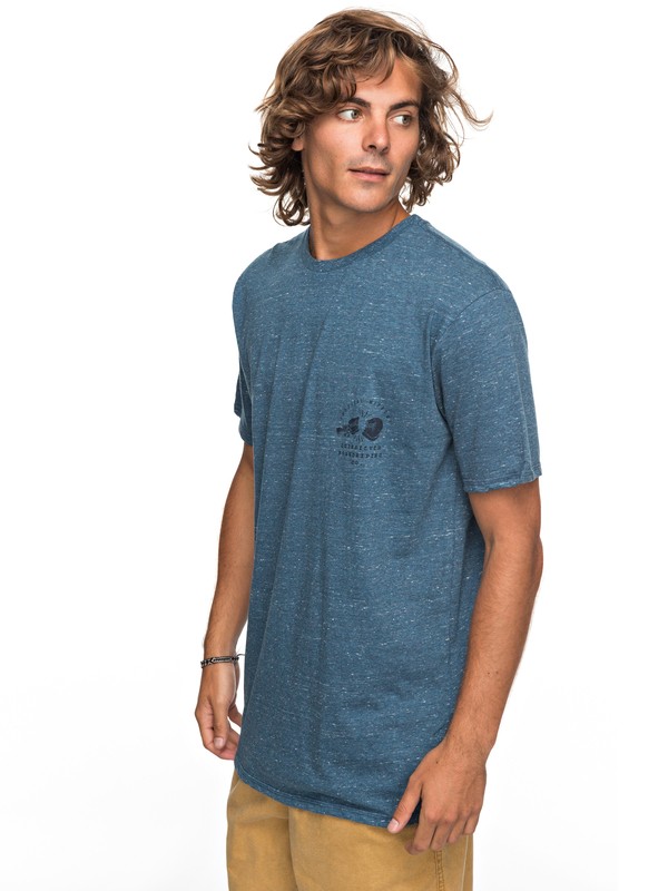 quiksilver, Organic Long Lost - T-Shirt, REAL TEAL HEATHER (bprh) 0 Organic Long Lost - T-Shirt Blue EQYZT04743 Quiksilver