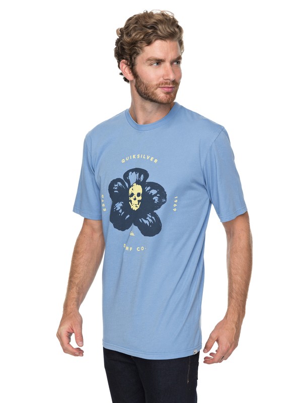quiksilver, Футболка Cosmic Heat, SILVER LAKE BLUE (bjq0) 0 Футболка Cosmic Heat Синий EQYZT04752 Quiksilver