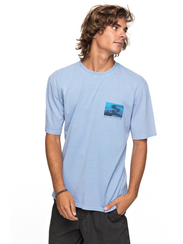 quiksilver, Durable La Rhune Tee, SILVER LAKE BLUE (bjq0) 0 Durable La Rhune Tee EQYZT04758 Quiksilver