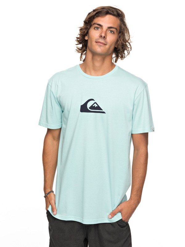 quiksilver, Classic Comp Logo - T Shirt col rond pour Homme, EGGSHELL BLUE (bfd0) 0 Classic Comp Logo - T Shirt col rond pour Homme EQYZT04773 Quiksilver