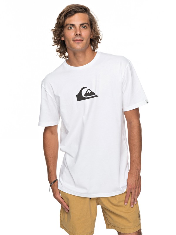 quiksilver, Classic Comp Logo - Maglietta da Uomo, WHITE (wbb0) 0 Classic Comp Logo - Maglietta da Uomo White EQYZT04773 Quiksilver