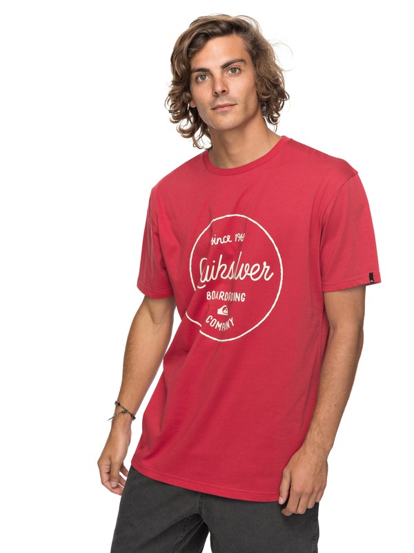 quiksilver, Classic Morning Slides - T-Shirt für Männer, CHILI PEPPER (rrd0) 0 Classic Morning Slides - T-Shirt für Männer Rot EQYZT04774 Quiksilver