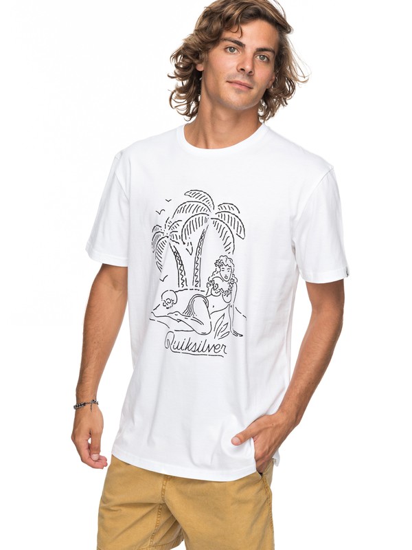 quiksilver, Classic Sayin - T-Shirt, WHITE (wbb0) 0 Classic Sayin - T-Shirt White EQYZT04776 Quiksilver