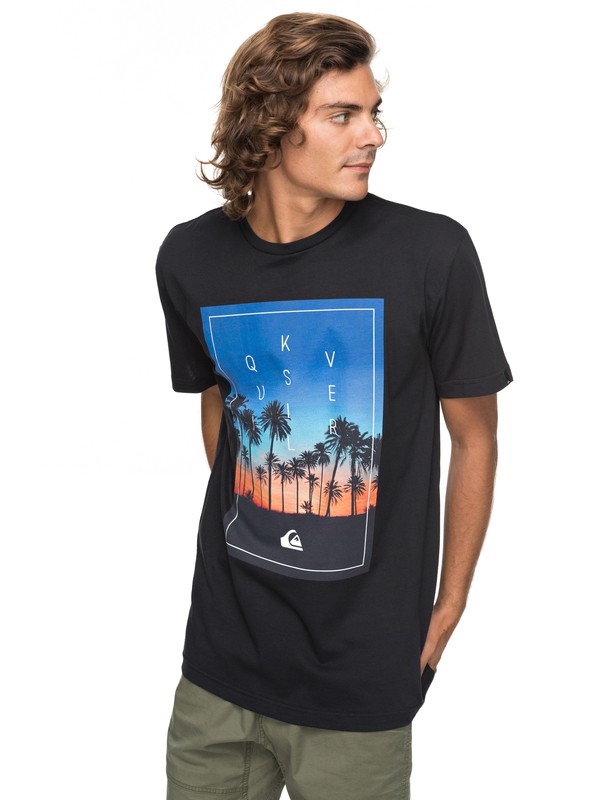 quiksilver, Classic Salina Stars - T-Shirt for Men, BLACK (kvj0) 0 Classic Salina Stars - T-Shirt for Men Black EQYZT04778 Quiksilver