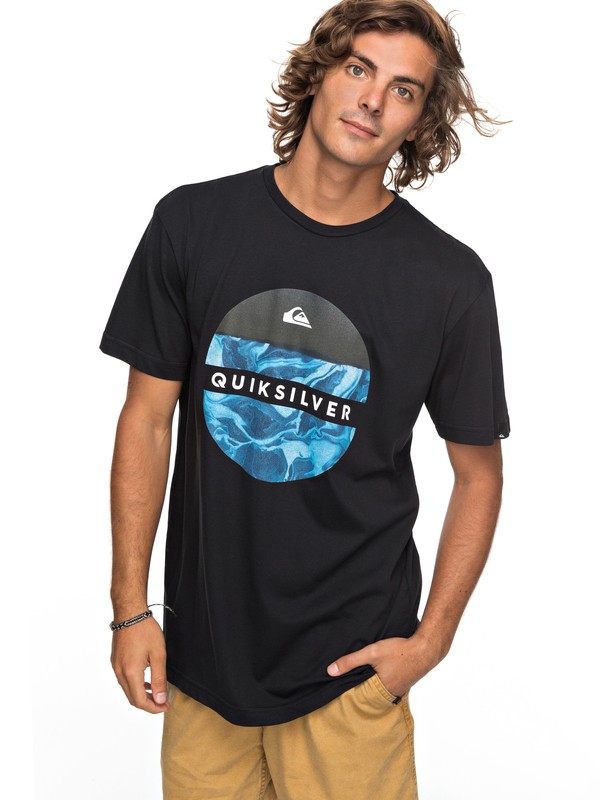 quiksilver, Classic Outer Hacka - T-Shirt for Men, BLACK (kvj0) 0 Classic Outer Hacka - T-Shirt for Men Black EQYZT04780 Quiksilver