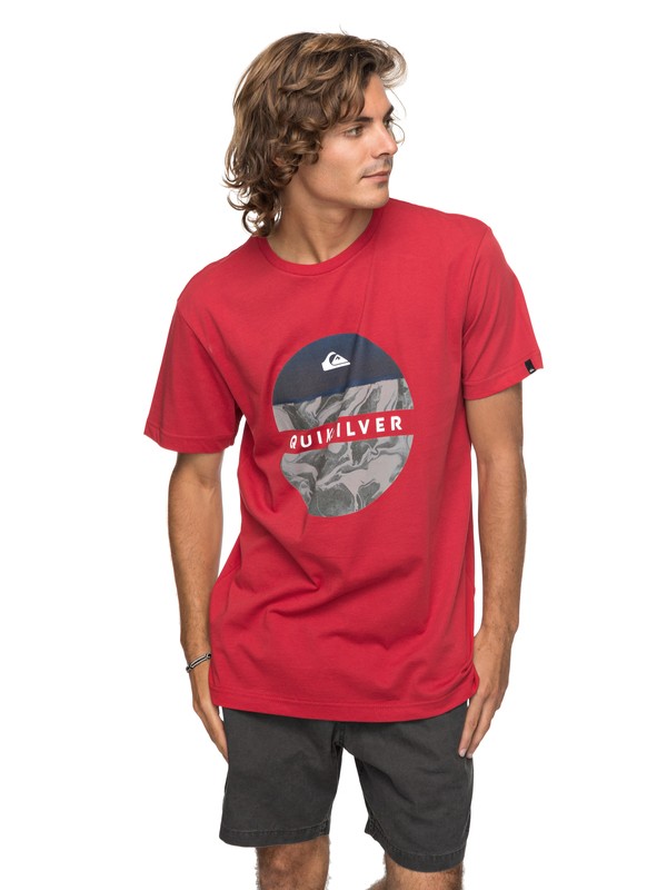 quiksilver, Classic Outer Hacka - T-Shirt for Men, CHILI PEPPER (rrd0) 0 Classic Outer Hacka - T-Shirt for Men Red EQYZT04780 Quiksilver
