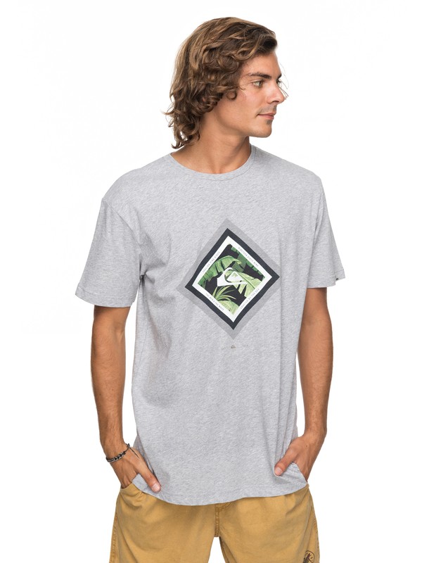 quiksilver, Classic Crimson Skyline - Camiseta para Hombre, ATHLETIC HEATHER (sgrh) 0 Classic Crimson Skyline - Camiseta para Hombre Gris EQYZT04781 Quiksilver