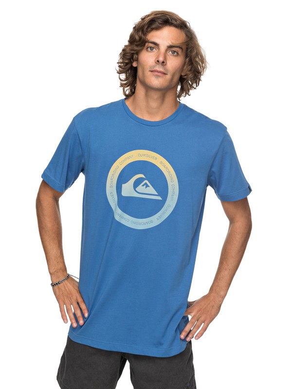 quiksilver, Classic Kahu - T Shirt col rond pour Homme, BRIGHT COBALT (bpc0) 0 Classic Kahu - T Shirt col rond pour Homme EQYZT04782 Quiksilver