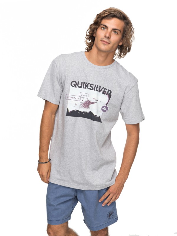 quiksilver, Classic Black Horizon - T-Shirt, ATHLETIC HEATHER (sgrh) 0 Classic Black Horizon - T-Shirt Grey EQYZT04783 Quiksilver