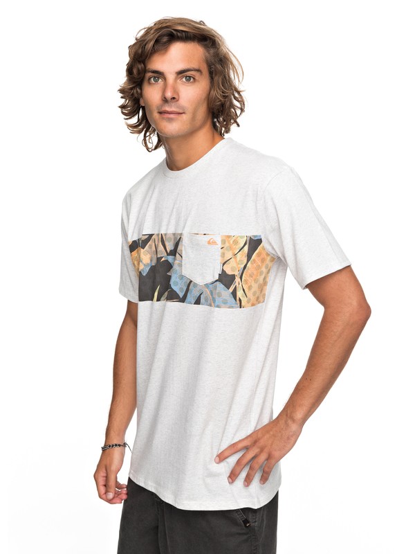 quiksilver, City Vibes - T-Shirt, SNOW WHITE HEATHER (wbkh) 0 City Vibes - T-Shirt Weiss EQYZT04791 Quiksilver