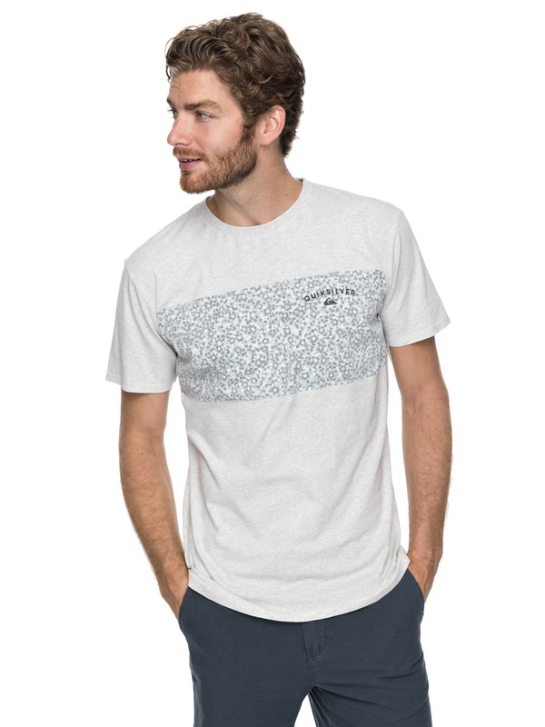 quiksilver, Cactus Falls Tee, SNOW WHITE HEATHER (wbkh) 0 Cactus Falls Tee White EQYZT04792 Quiksilver