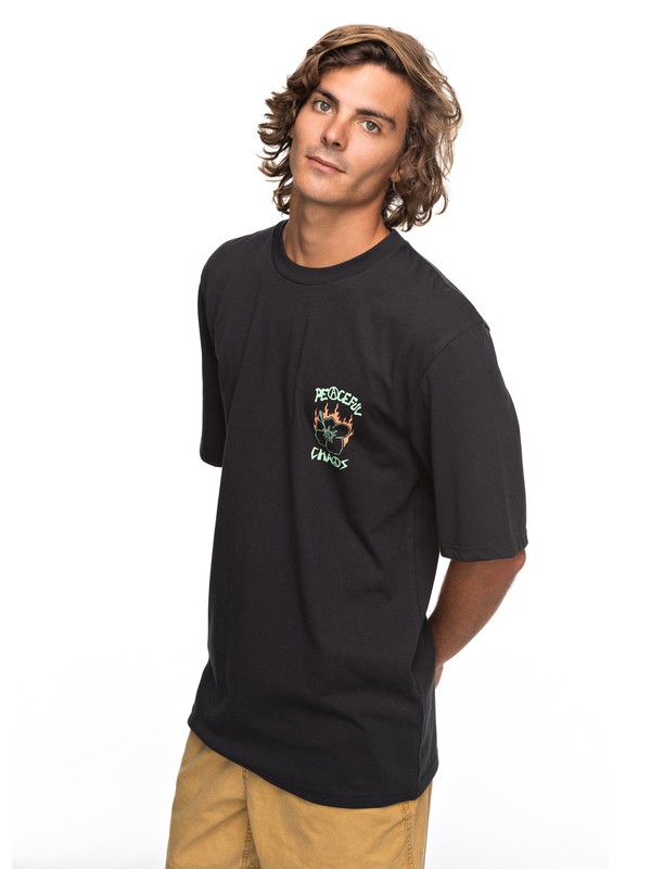 quiksilver, PC Volcano - T-Shirt, BLACK (kvj0) 0 PC Volcano - T-Shirt Black EQYZT04808 Quiksilver