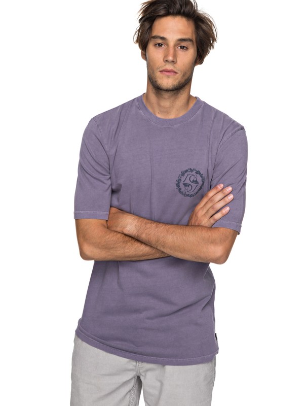 quiksilver, Lei All Day - T-Shirt, CADET (pnm0) 0 Lei All Day - T-Shirt Purple EQYZT04815 Quiksilver